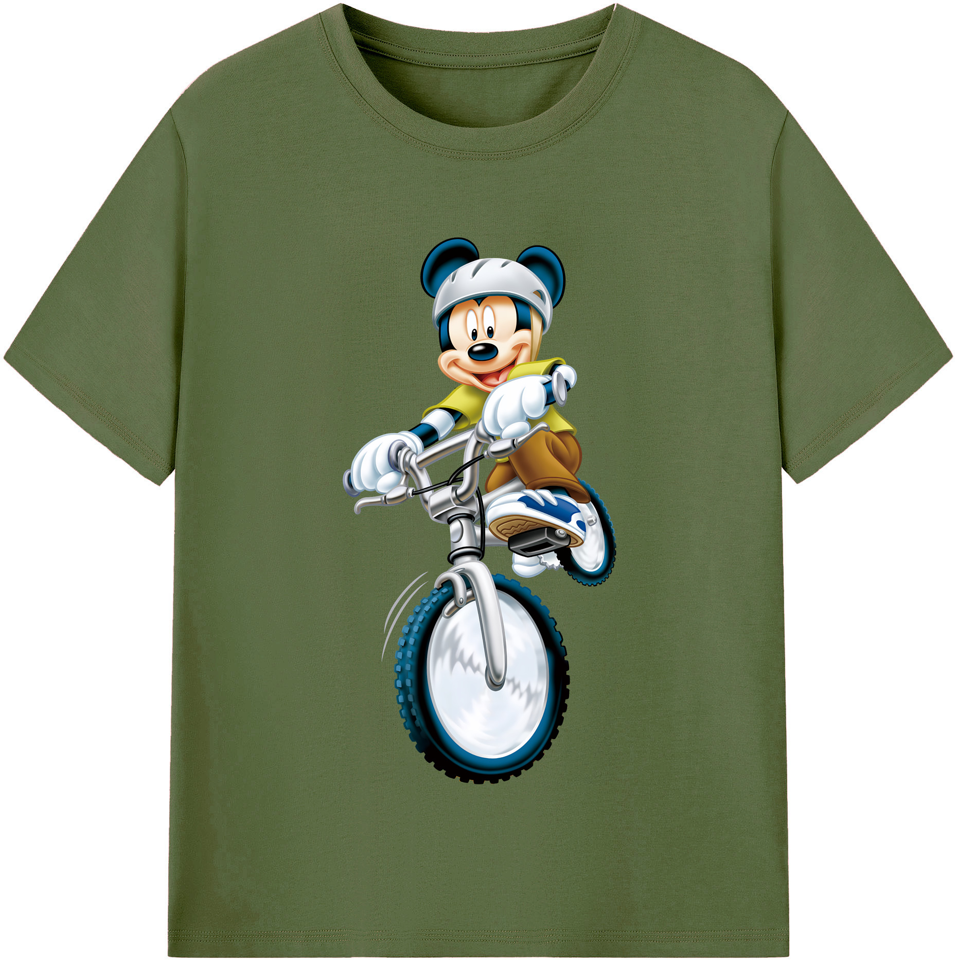 （画像用） ミッキーマウス Mickey Mouse 綿100％半袖Tシャツ（フロントプリント）